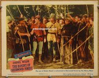 a415 BANDIT OF SHERWOOD FOREST movie lobby card '45 Cornel Wilde