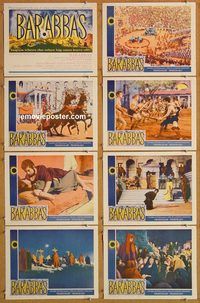 a939 BARABBAS 8 movie lobby cards '62 Anthony Quinn, Silvana Mangano
