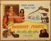 a197 BARBARY PIRATE title lobby card '49 Donald Woods, Marshall