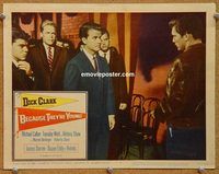 a419 BECAUSE THEY'RE YOUNG movie lobby card #8 '60 Dick Clark