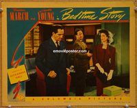 a420 BEDTIME STORY movie lobby card '41 Fredric March, Loretta Young