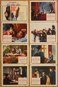 a944 BEHOLD A PALE HORSE 8 movie lobby cards '64 Gregory Peck, Quinn