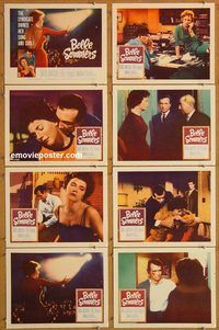 a945 BELLE SOMMERS 8 movie lobby cards '62 David Janssen, Polly Bergen