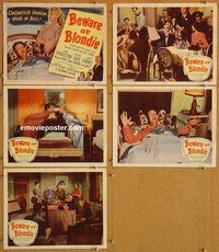 b267 BEWARE OF BLONDIE 5 movie lobby cards '50 Penny Singleton