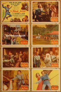 a950 BLACK ARROW 8 movie lobby cards '48 Louis Hayward, Janet Blair