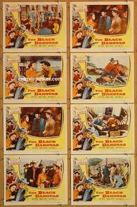 a951 BLACK DAKOTAS 8 movie lobby cards '54 Gary Merrill, Sioux Indians!