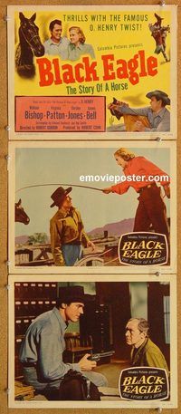 b321 BLACK EAGLE 3 movie lobby cards '48 O. Henry western!