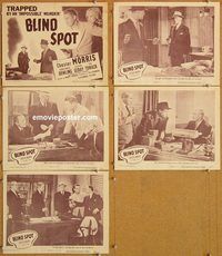 b268 BLIND SPOT 5 movie lobby cards '47 Chester Morris, Dowling