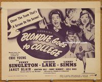 a208 BLONDIE GOES TO COLLEGE title lobby card R50 Singleton, Lake