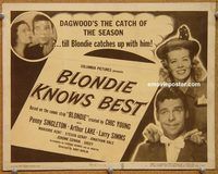 a211 BLONDIE KNOWS BEST title lobby card '46 Penny Singleton, Lake
