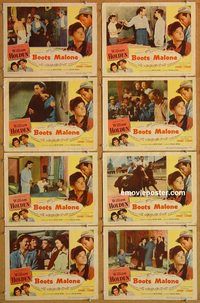 a958 BOOTS MALONE 8 movie lobby cards '51 William Holden, Stewart