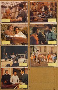 b222 BROTHER JOHN 7 movie lobby cards '71 angelic Sidney Poitier!