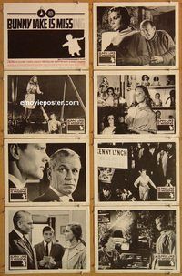 a962 BUNNY LAKE IS MISSING 8 movie lobby cards '65 cool Saul Bass art!
