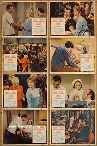 a964 CACTUS FLOWER 8 movie lobby cards '69 Walter Matthau, Goldie Hawn