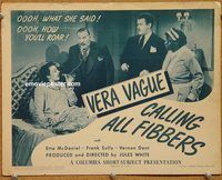 a227 CALLING ALL FIBBERS title lobby card '45 Allen as Vera Vague!
