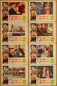 a972 CHARGE OF THE LANCERS 8 movie lobby cards '54 Goddard, Aumont