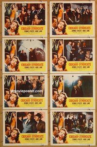 a974 CHICAGO SYNDICATE 8 movie lobby cards '55 sexy Abbe Lane!