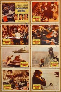 a976 COCKLESHELL HEROES 8 movie lobby cards '56 Jose Ferrer, Howard