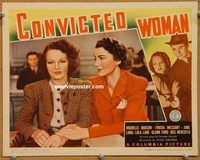 a442 CONVICTED WOMAN movie lobby card '40 Rochelle Hudson, Glenn Ford