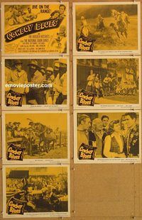 b223 COWBOY BLUES 7 movie lobby cards '46 Hoosier Hotshots, western!