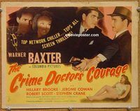 a248 CRIME DOCTOR'S COURAGE title lobby card '45 Warner Baxter