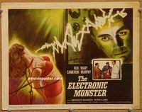 a257 ELECTRONIC MONSTER title lobby card '60 Rod Cameron, sci-fi!