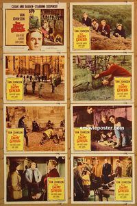b003 ENEMY GENERAL 8 movie lobby cards '60 Van Johnson, Aumont, WWII