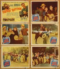 b250 FEUDIN' RHYTHM 6 movie lobby cards '49 Tennessee Eddy Arnold!