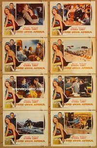 b006 MALAGA 8 movie lobby cards '54 Maureen O'Hara, Carey