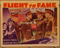 a464 FLIGHT TO FAME movie lobby card '38 Charles Farrell, Wells