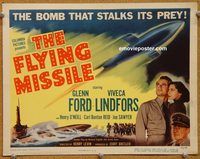 a265 FLYING MISSILE title lobby card '51 Glenn Ford, smart bombs!