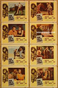b011 FROM HERE TO ETERNITY 8 movie lobby cards R58 Burt Lancaster