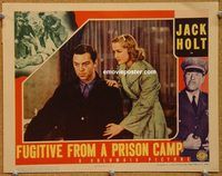 a467 FUGITIVE FROM A PRISON CAMP movie lobby card '40 Jack Holt