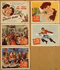 b272 GALLANT BLADE 5 movie lobby cards '48 Larry Parks, Chapman