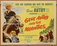 a271b GENE AUTRY & THE MOUNTIES title movie lobby card '50 with Champion!