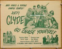 a272 GO CHASE YOURSELF title lobby card '48 Andy Clyde comedy short!