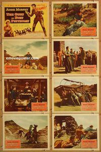 b032 GUNS OF FORT PETTICOAT 8 movie lobby cards '57 Audie Murphy