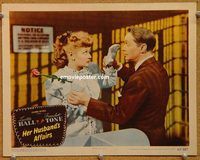 a480 HER HUSBAND'S AFFAIRS movie lobby card #2 '47 Lucy, Franchot Tone