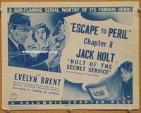 a287 HOLT OF THE SECRET SERVICE Chap 8 title lobby card '42 serial
