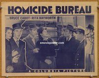 a487 HOMICIDE BUREAU movie lobby card '38 Rita Hayworth, Cabot