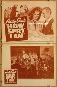 b412 HOW SPRY I AM 2 movie lobby cards '42 Andy Clyde, Mary Dawn
