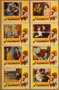 b046 HUMAN DESIRE 8 movie lobby cards '54 Fritz Lang, Ford, film noir!