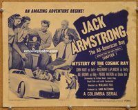 a297 JACK ARMSTRONG Chap 1 title lobby card '47 adventure serial!