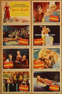 b052 JEANNE EAGELS 8 movie lobby cards '57 Kim Novak, Jeff Chandler