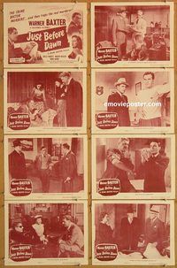 b056 JUST BEFORE DAWN 8 movie lobby cards '46 The Crime Doctor!