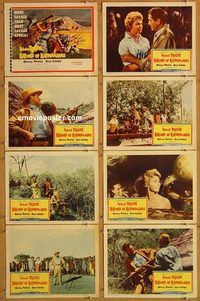 b057 KILLERS OF KILIMANJARO 8 movie lobby cards '60 Robert Taylor