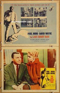 b416 LAST ANGRY MAN 2 movie lobby cards '59 Paul Muni, David Wayne