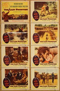 b061 LAST FRONTIER 8 movie lobby cards '55 Victor Mature, Guy Madison