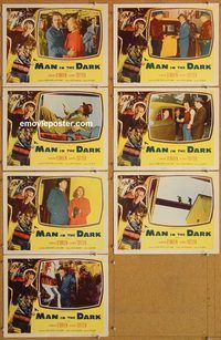 b232 MAN IN THE DARK 7 movie lobby cards '53 rare 2-D scenes!