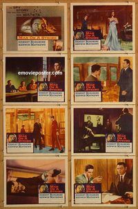 b084 MAN ON A STRING 8 movie lobby cards '60 Ernest Borgnine, Mathews